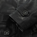 Jaqueta longa de Couro Masculina Sampaio®
